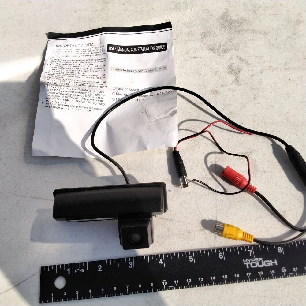 Car Rearview Camera HD CCD Night Vision 120° Angle Waterproof Backup Reverse - Picture 5 of 12